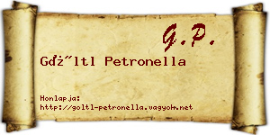 Göltl Petronella névjegykártya